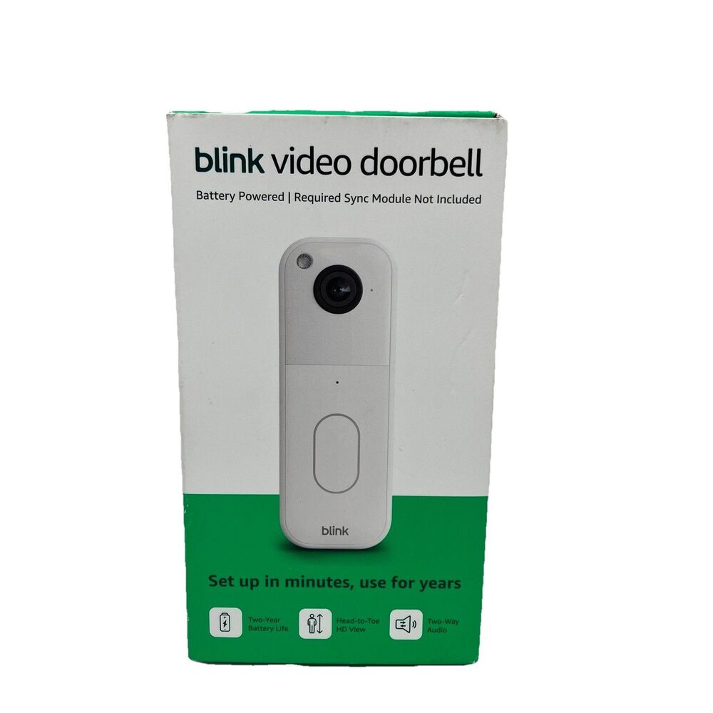 BLINK  WIRELESS HOME SECURITY (WHITE) (2nd Gen/2025 MODEL) VIDEO DOORBELL *NEW*